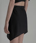 Asymmetric Skirted Flare Pants